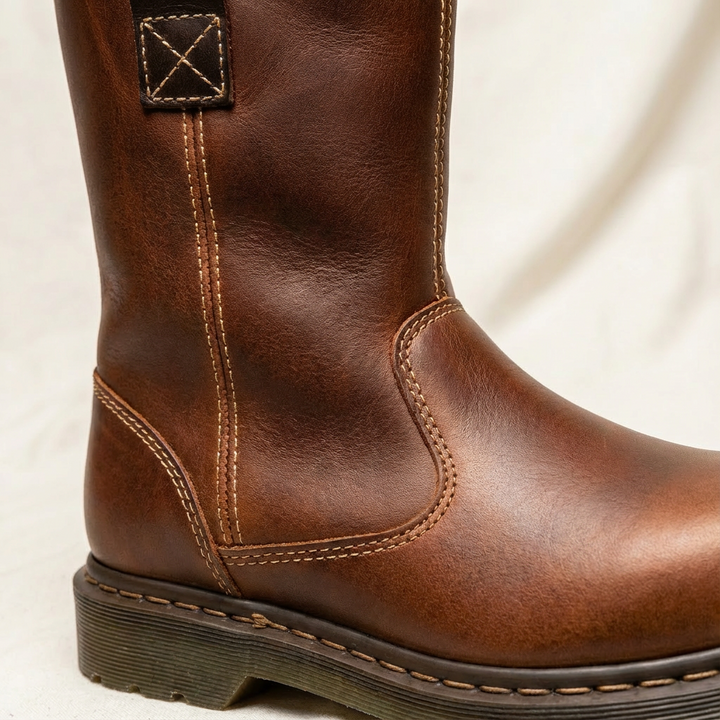 Geraldine | Stivali da Donna a Mezza Gamba in Pelle senza Chiusura