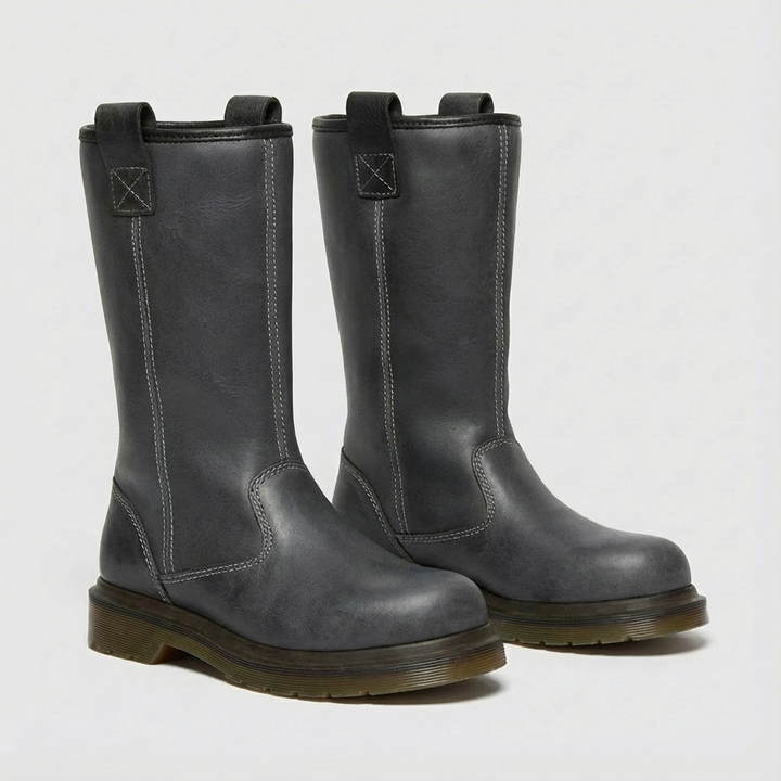 Geraldine | Stivali da Donna a Mezza Gamba in Pelle senza Chiusura