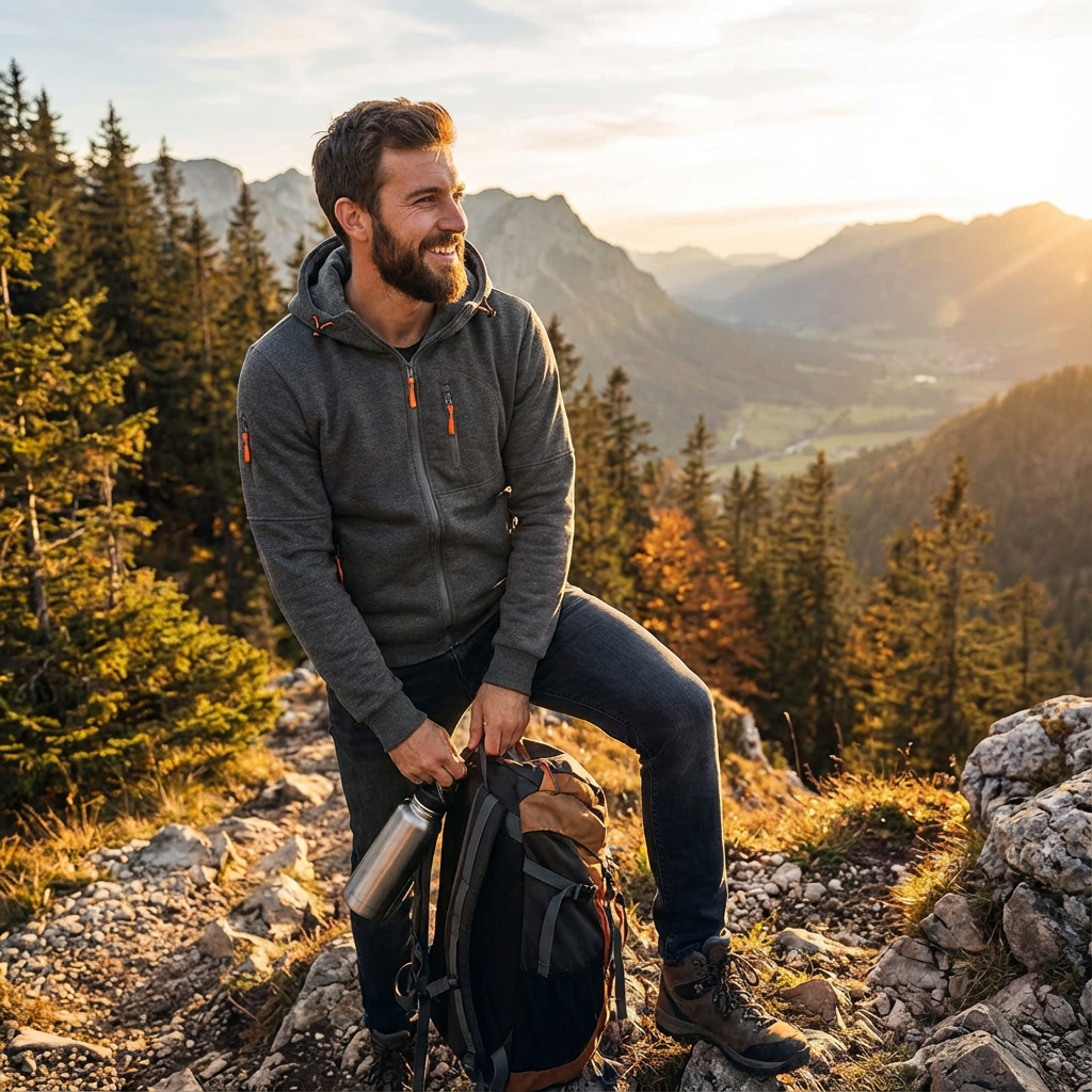 Gilbert | Giacca con Cappuccio e Cerniera Intera da Uomo