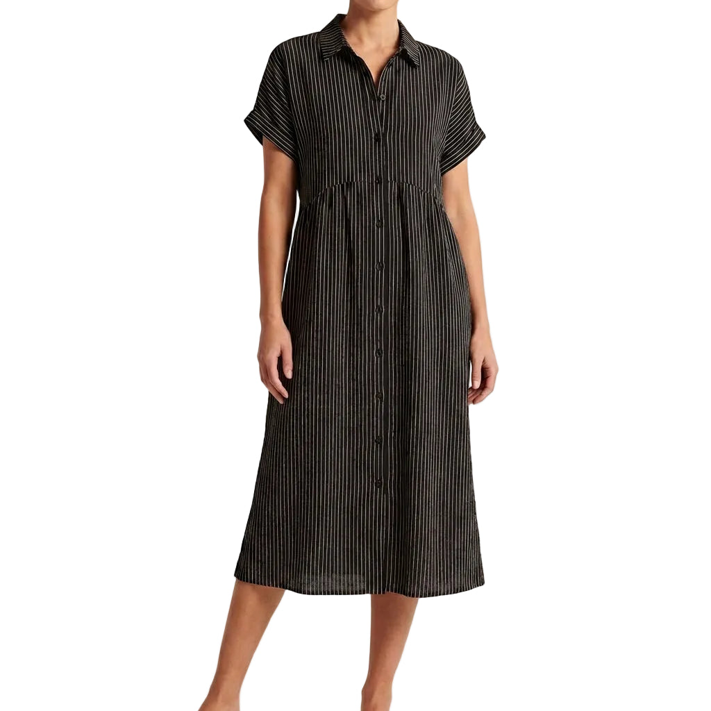 Gracia | Abito Camicia Midi a Righe da Donna Casual