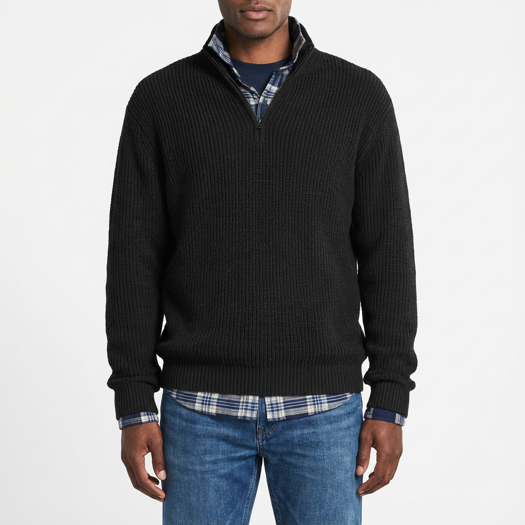 Grayson | Maglione da Uomo con Cerniera a Quarto Corto