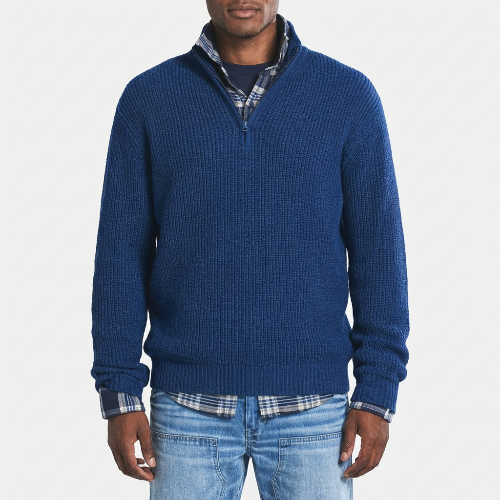 Grayson | Maglione da Uomo con Cerniera a Quarto Corto