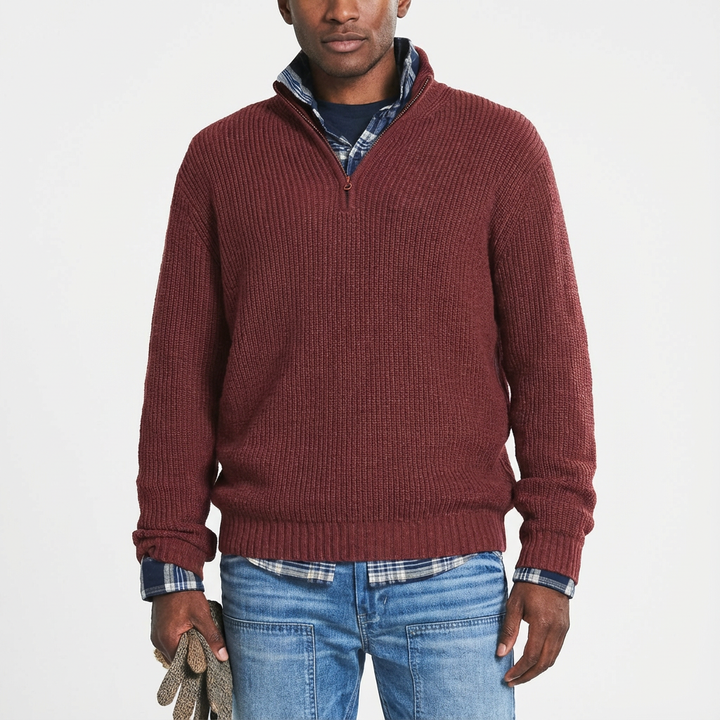 Grayson | Maglione da Uomo con Cerniera a Quarto Corto