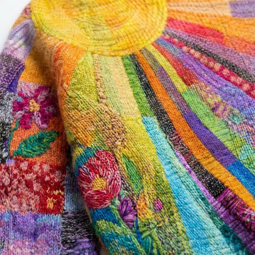 Harper | Suéter de Cuello Alto de Arcoíris para Mujer