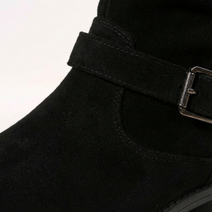 Hazel | Stivali da Donna a Mezza Gamba con Tacco Largo e Design Slouch