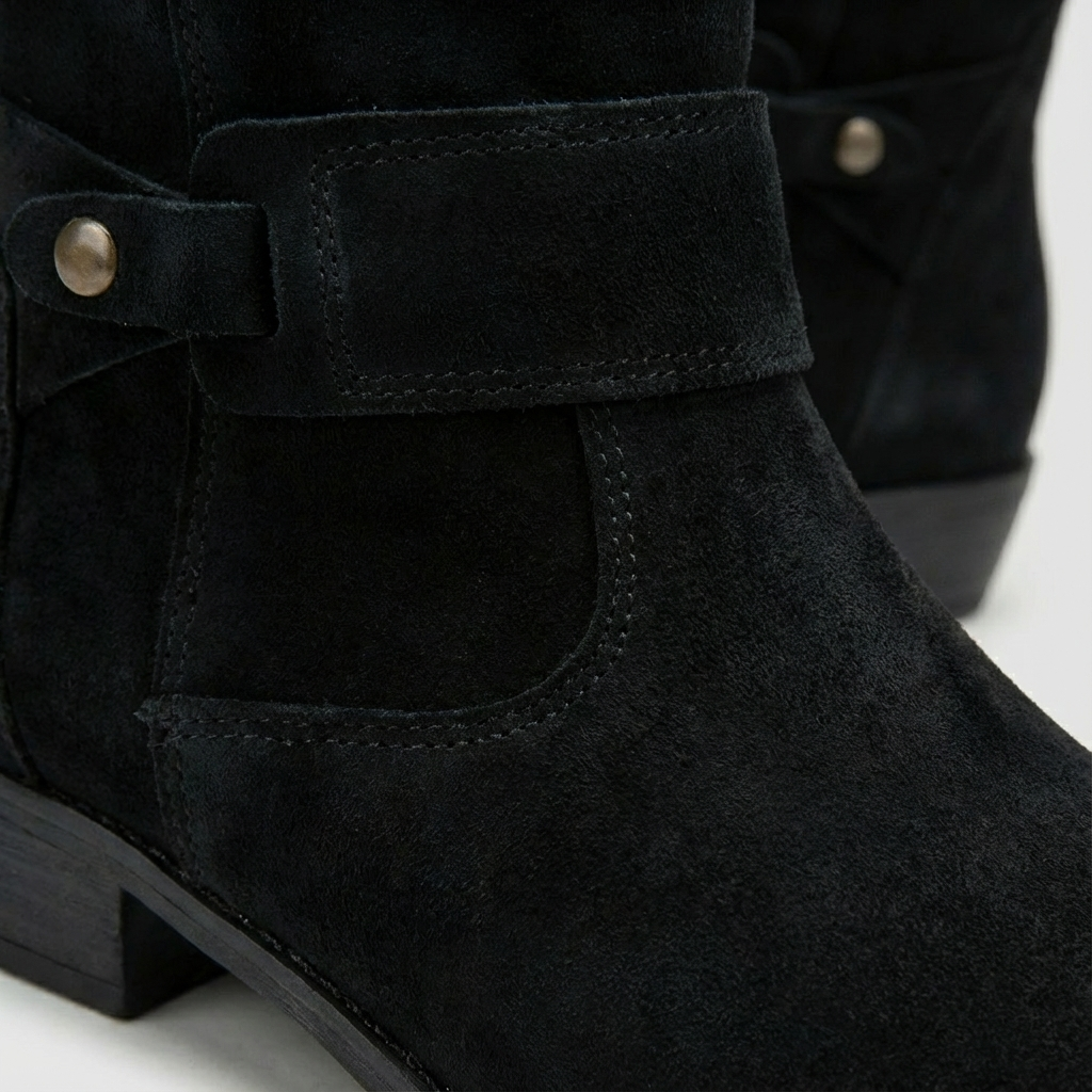 Hazel | Botas de Mujer de Media Caña con Tacón Ancho y Diseño Slouch