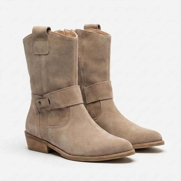 Hazel | Stivali da Donna a Mezza Gamba con Tacco Largo e Design Slouch