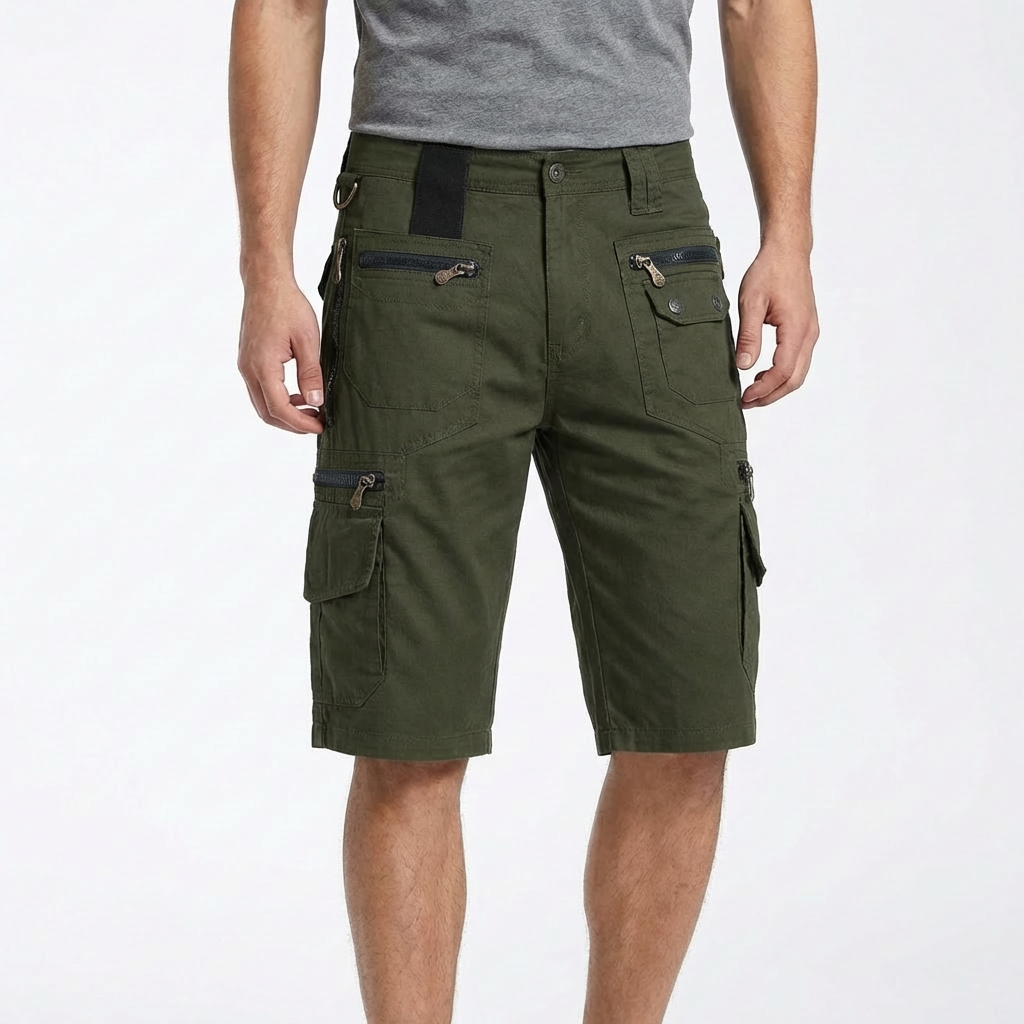 Hugo | Bermudas Cargo Hombre Con Bolsillos Con Cremallera Y Anilla Metálica | Utility