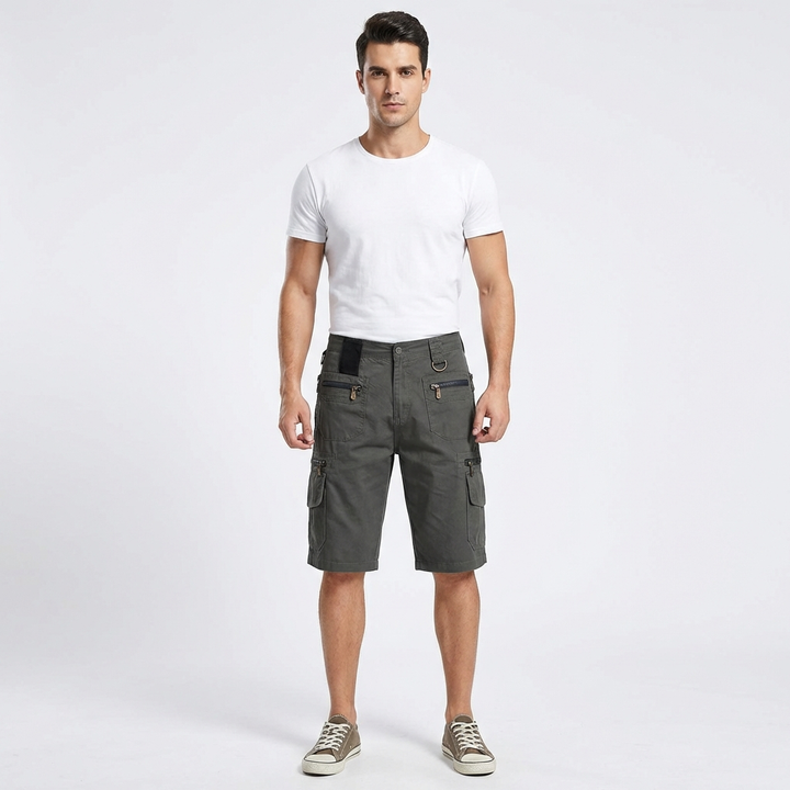 Hugo | Bermudas Cargo Hombre Con Bolsillos Con Cremallera Y Anilla Metálica | Utility