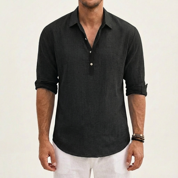 Hugo | Camisa Hombre Con Cuello Clásico Y Manga Enrollada | Casual