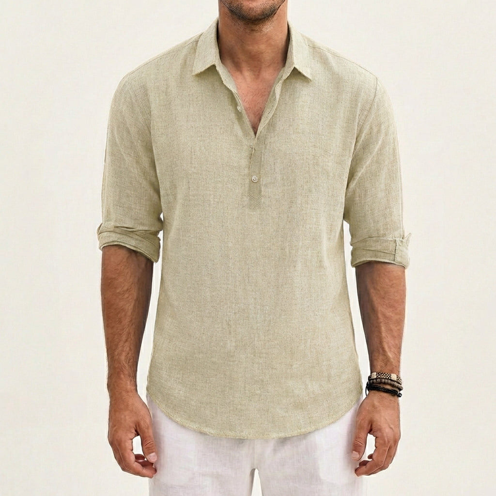 Hugo | Camisa Hombre Con Cuello Clásico Y Manga Enrollada | Casual