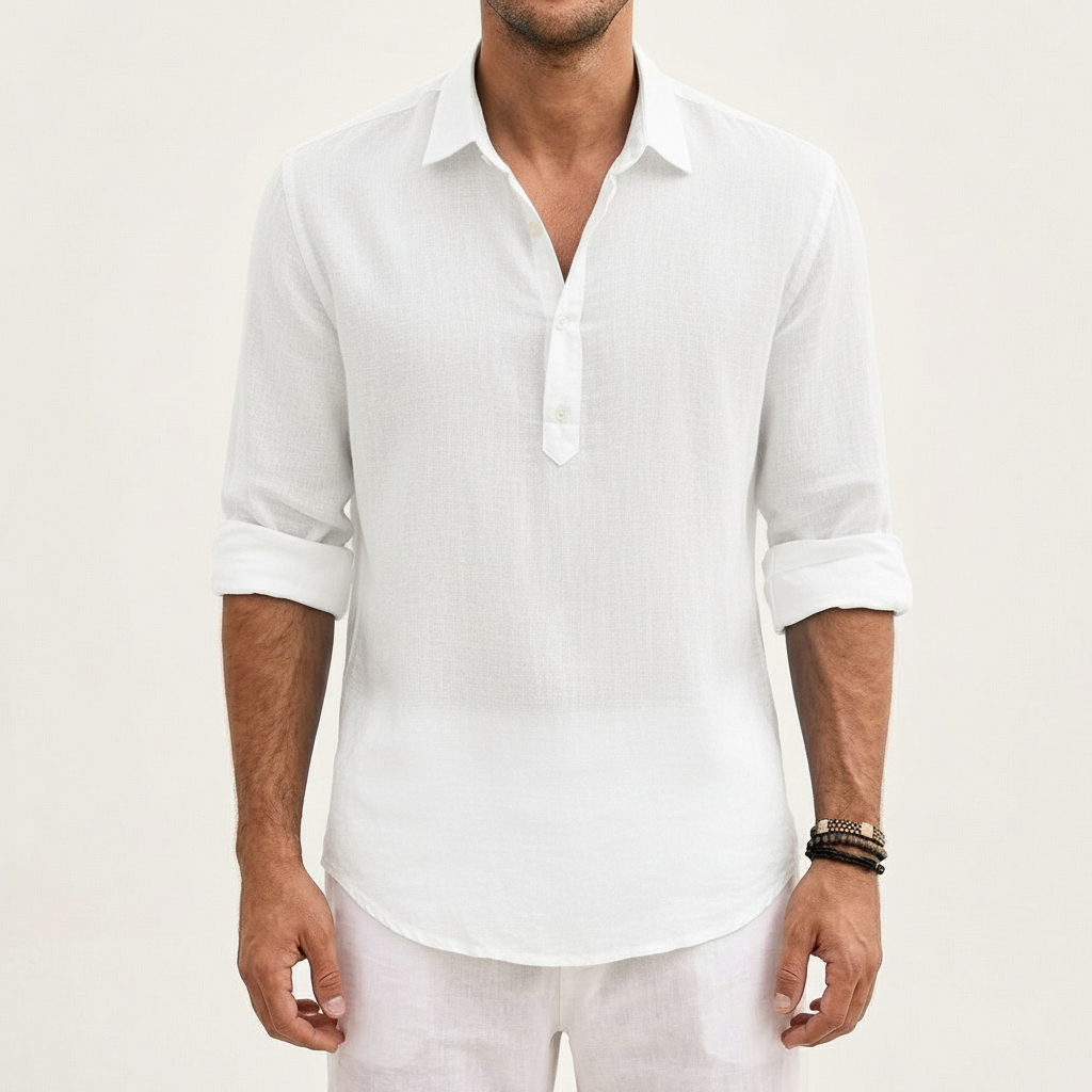 Hugo | Camisa Hombre Con Cuello Clásico Y Manga Enrollada | Casual