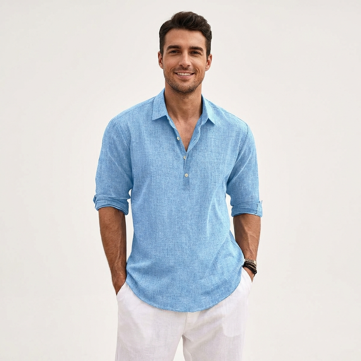 Hugo | Camisa Hombre Con Cuello Clásico Y Manga Enrollada | Casual