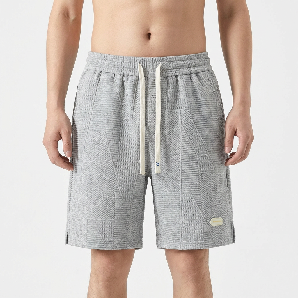 Hugo | Shorts Hombre Con Textura Geométrica Y Cintura Con Cordón | Casual