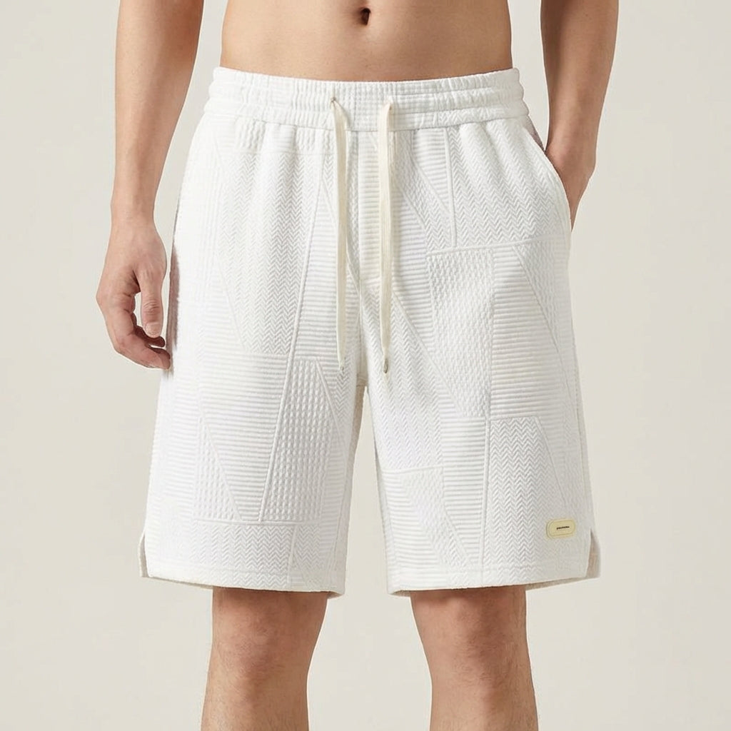Hugo | Shorts Hombre Con Textura Geométrica Y Cintura Con Cordón | Casual