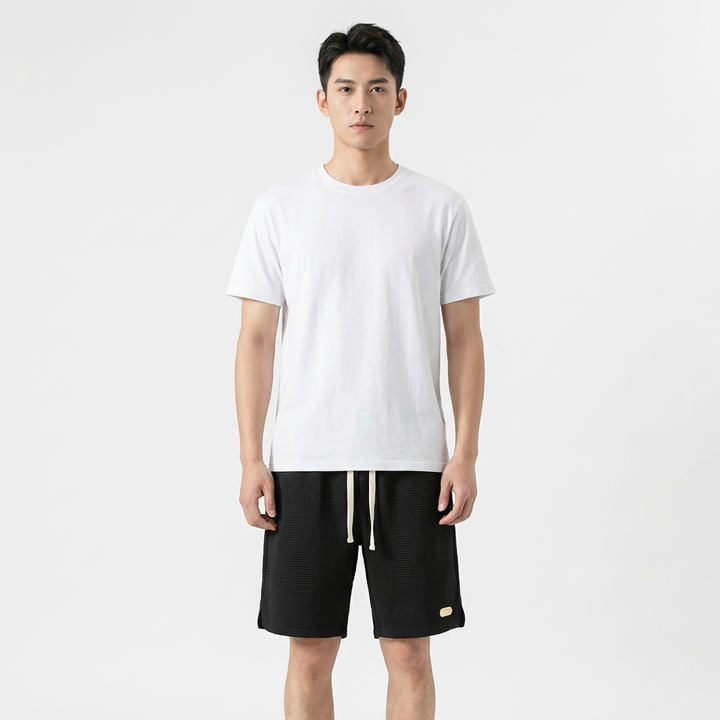 Hugo | Shorts Hombre Con Textura Geométrica Y Cintura Con Cordón | Casual