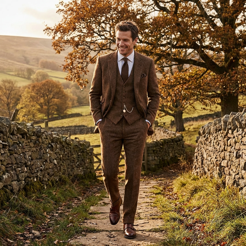 Hugo | Traje Tres Piezas Hombre Con Chaleco Con Cadena Y Solapa Clásica | Clásico