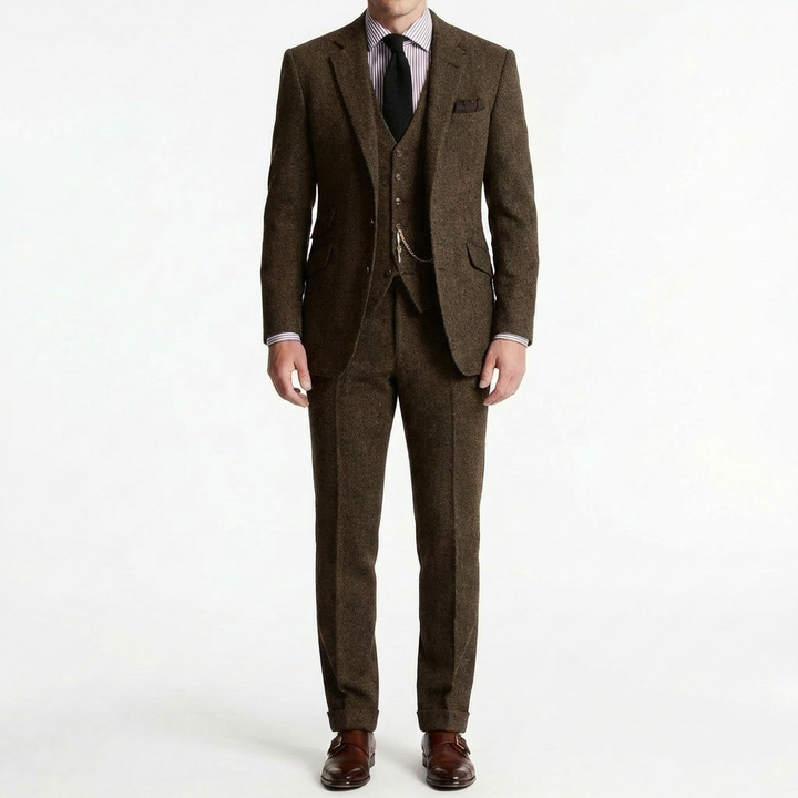 Hugo | Traje Tres Piezas Hombre Con Chaleco Con Cadena Y Solapa Clásica | Clásico