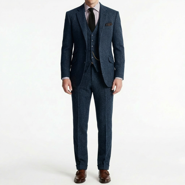 Hugo | Traje Tres Piezas Hombre Con Chaleco Con Cadena Y Solapa Clásica | Clásico