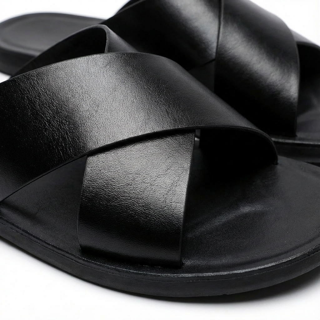 Hugo | Unisex Sandalias Slide Con Tiras Cruzadas Y Suela Plana | Minimalista
