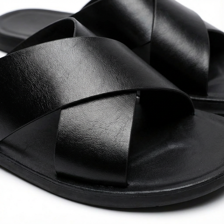 Hugo | Unisex Sandalias Slide Con Tiras Cruzadas Y Suela Plana | Minimalista