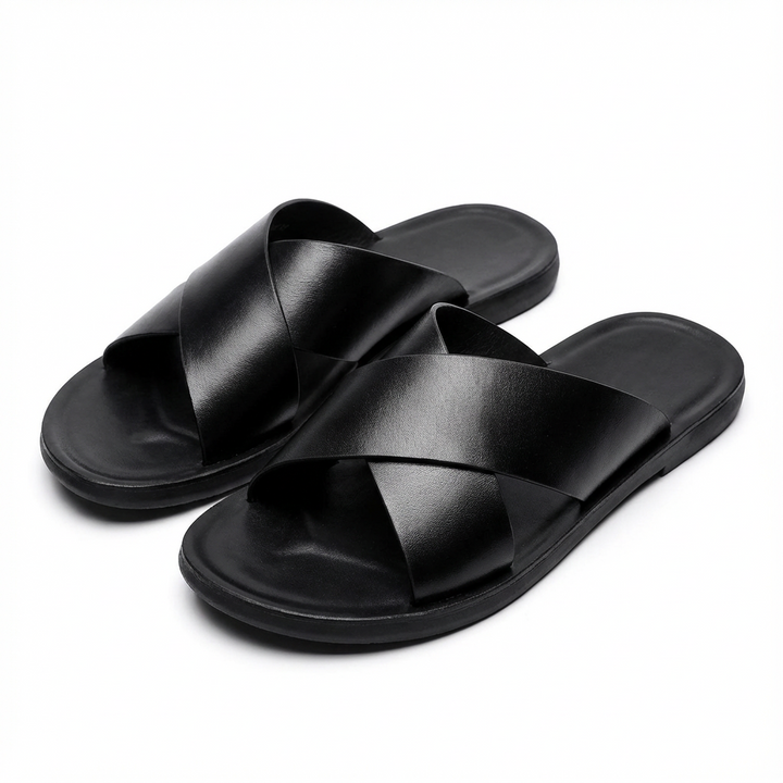 Hugo | Unisex Sandalias Slide Con Tiras Cruzadas Y Suela Plana | Minimalista