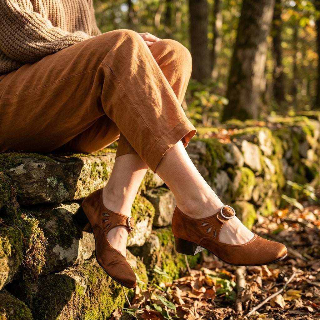 Inés | Zapatos Mary Jane con Hebilla Tacón Bajo Mujer