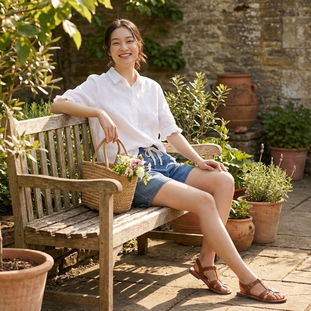 Iris | Blusa Holgada Volantes Manga Corta Mujer