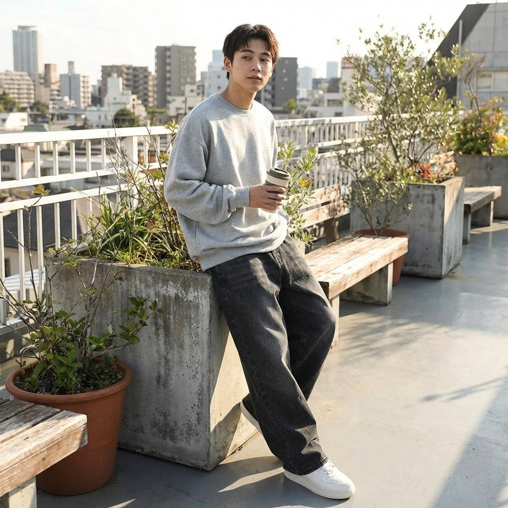 Iván | Uomo Jeans Larghi Comodi Abbigliamento Urbano