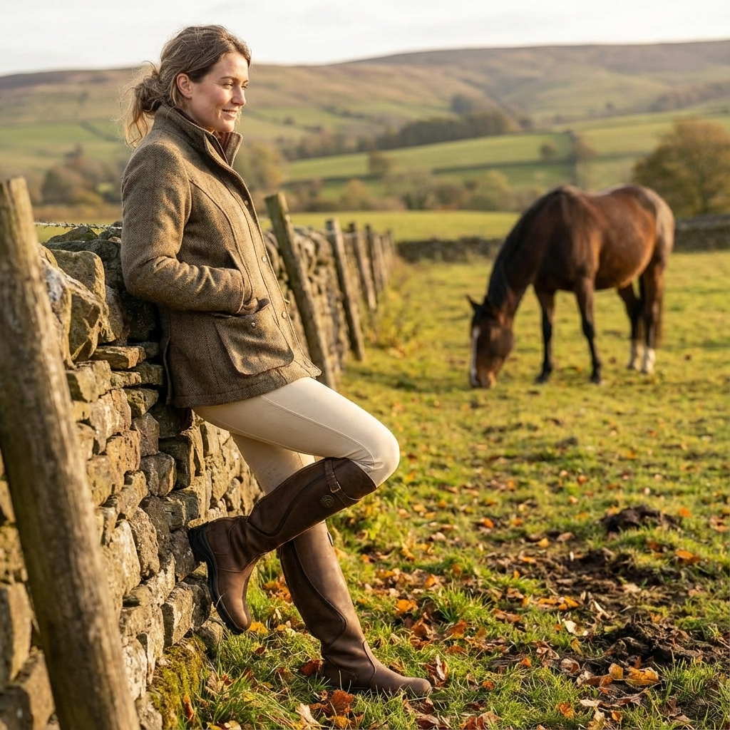 Jayla | Stivali alti da equitazione con fibbia fino al ginocchio per donna