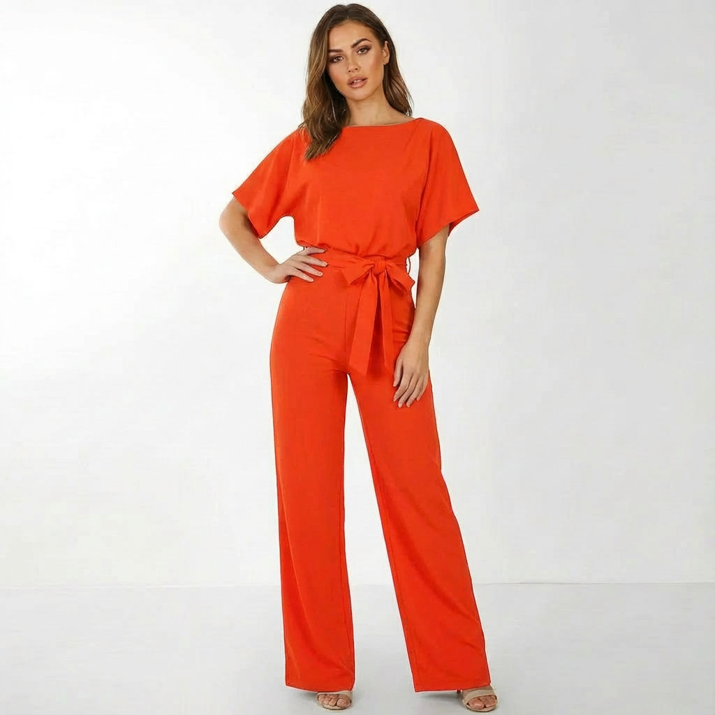 Karina | Mono de Mujer de Pierna Ancha con Cinturón