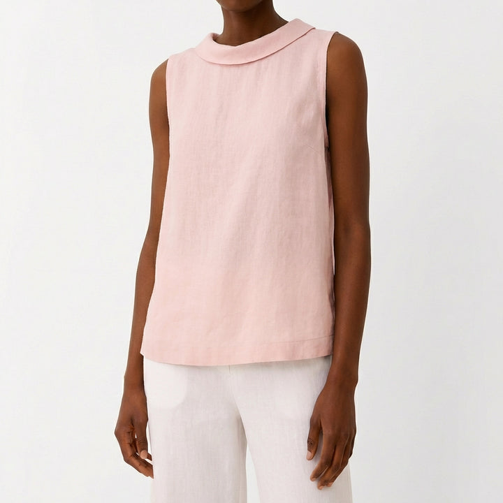 Laia | Mujer Top Sin Mangas Cuello Barco