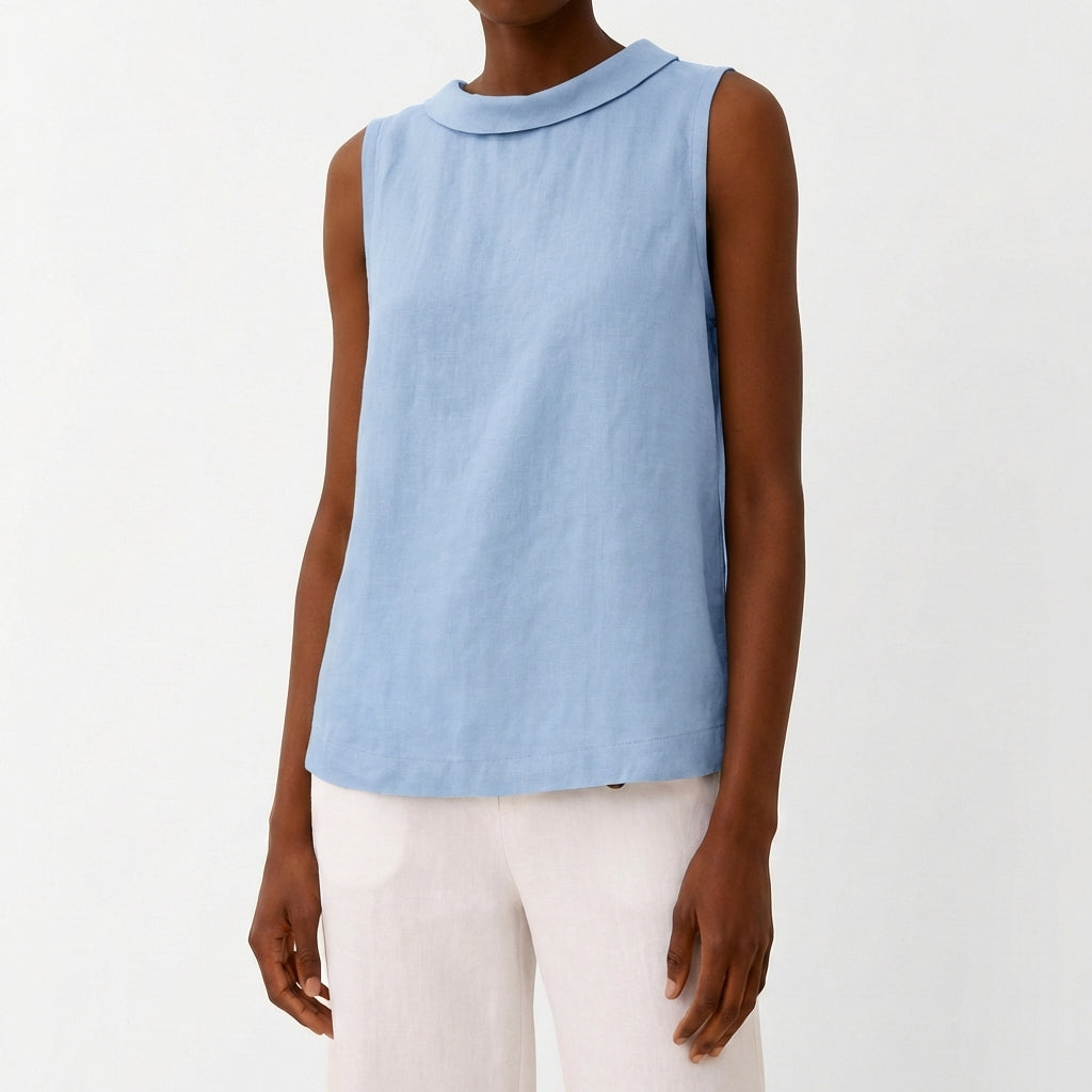 Laia | Mujer Top Sin Mangas Cuello Barco