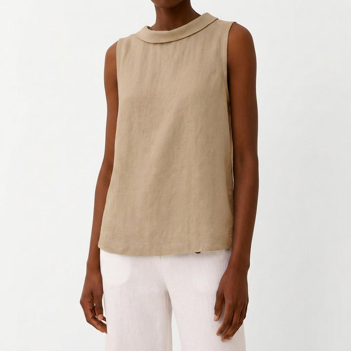 Laia | Mujer Top Sin Mangas Cuello Barco