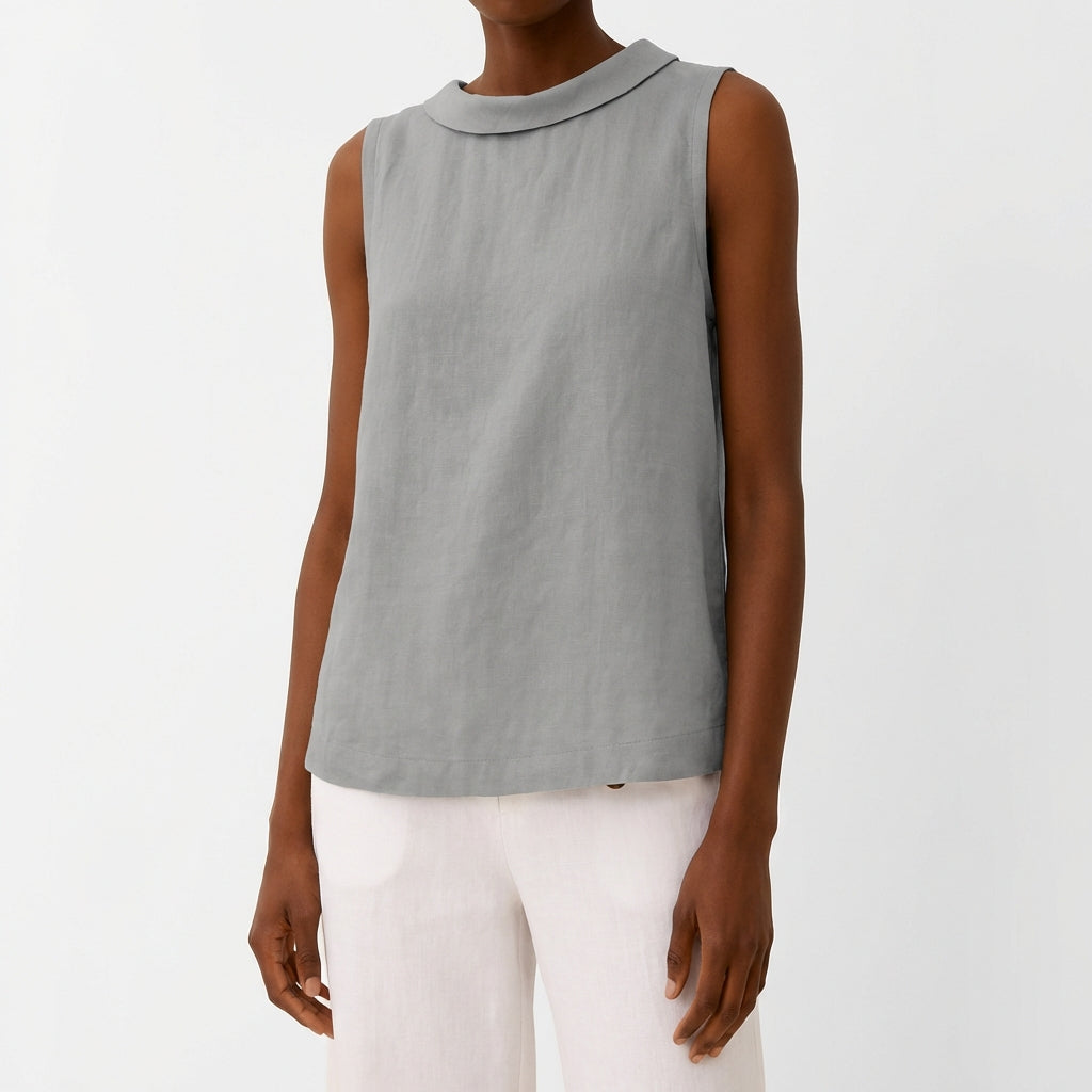 Laia | Mujer Top Sin Mangas Cuello Barco