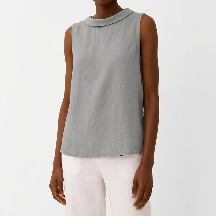 Laia | Mujer Top Sin Mangas Cuello Barco