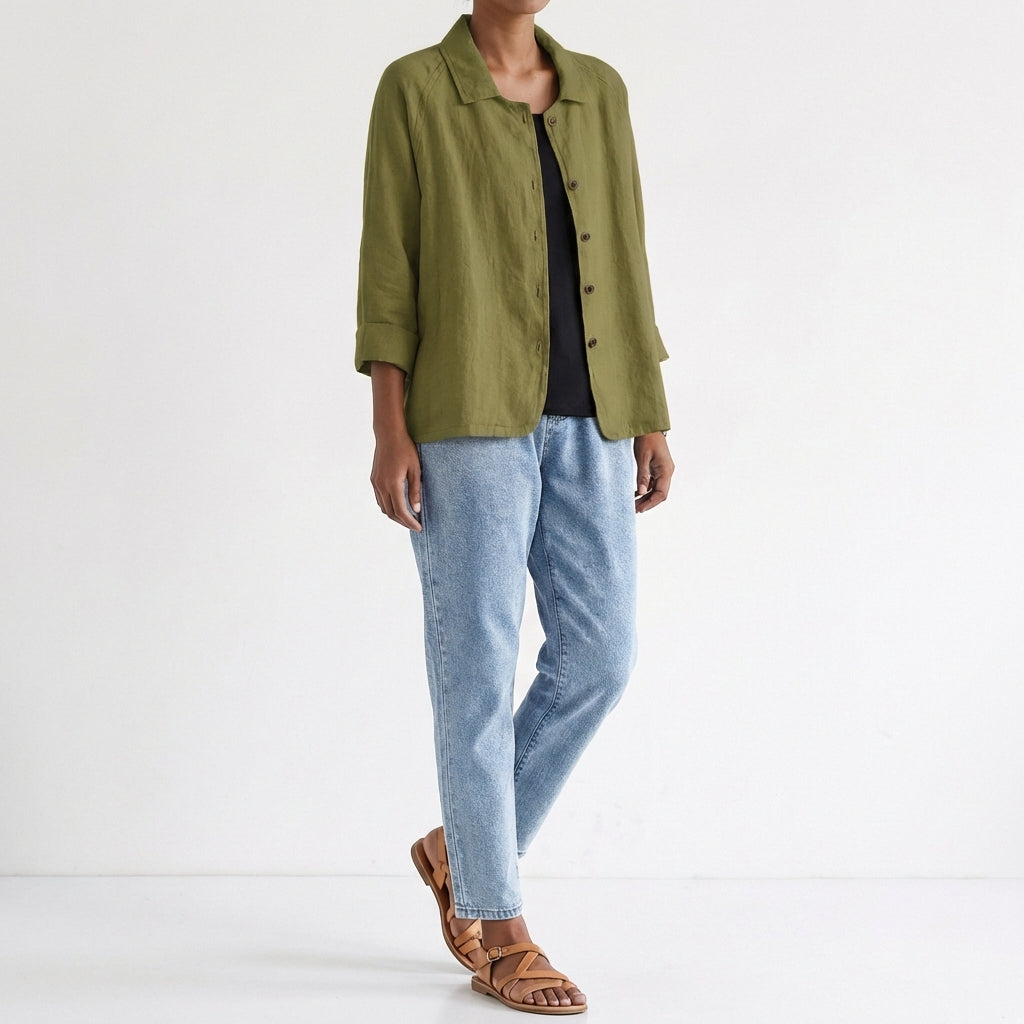 Laia | Sobrecamisa Holgada con Botones Mujer Casual