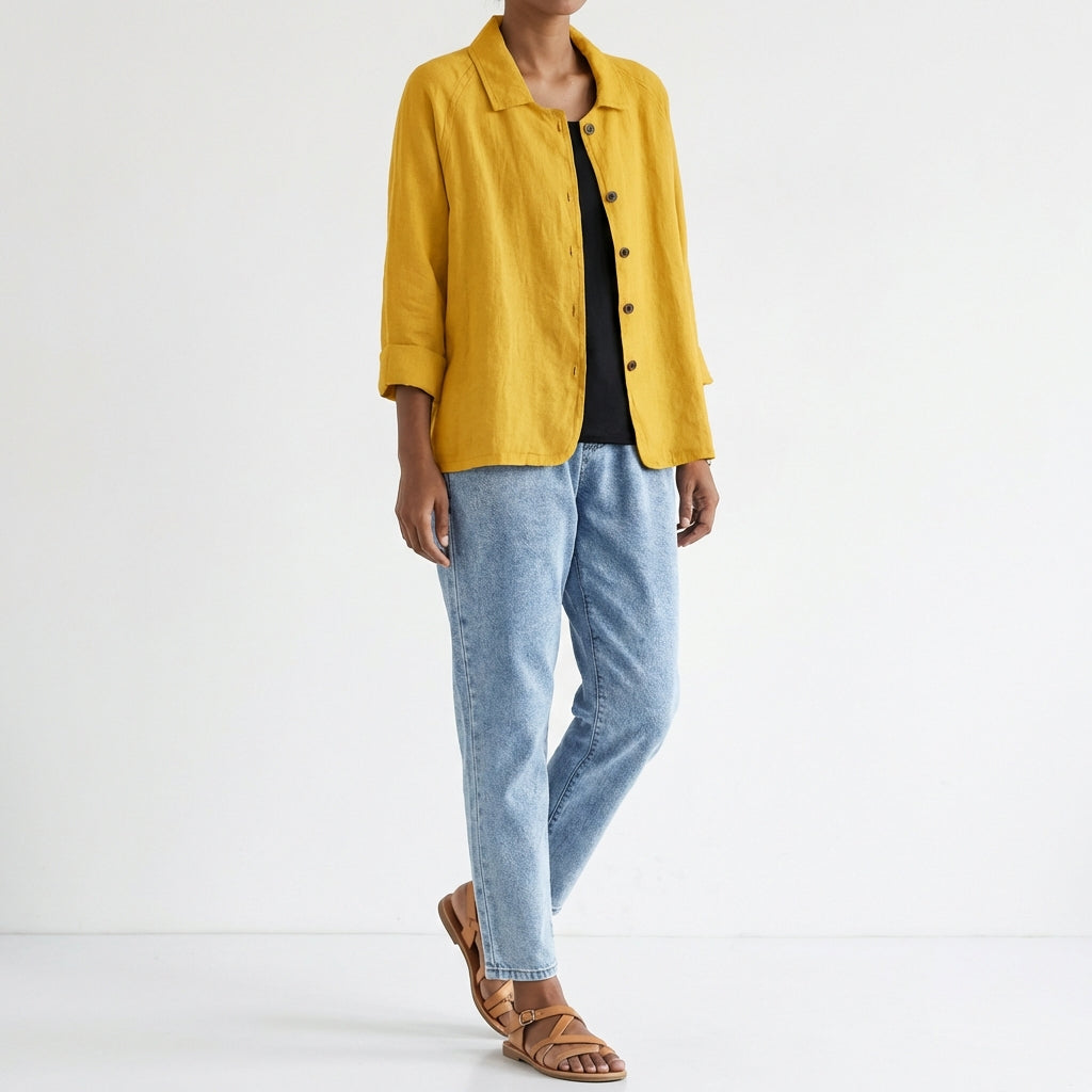 Laia | Sobrecamisa Holgada con Botones Mujer Casual