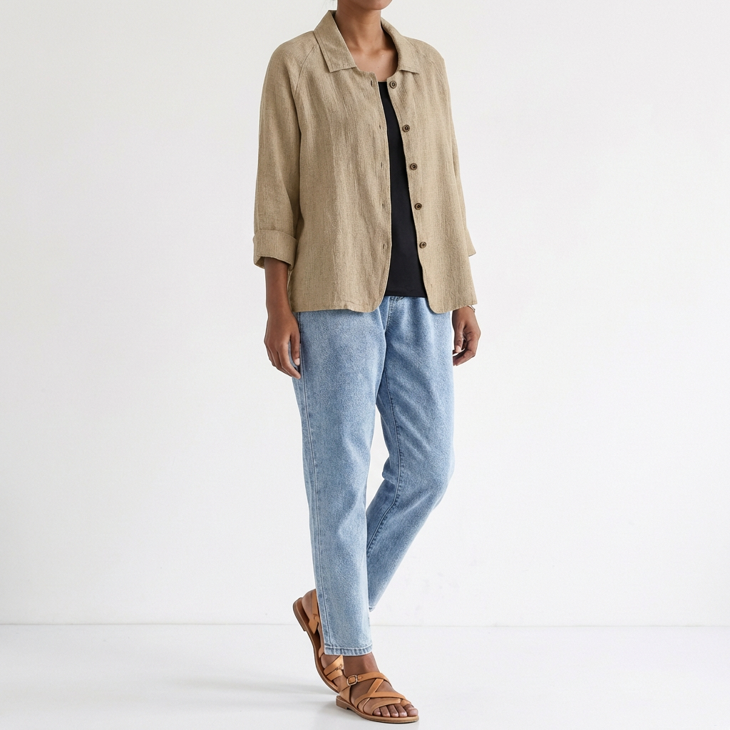 Laia | Sobrecamisa Holgada con Botones Mujer Casual