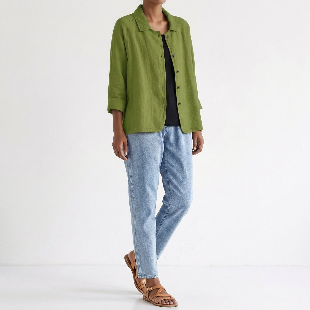 Laia | Sobrecamisa Holgada con Botones Mujer Casual