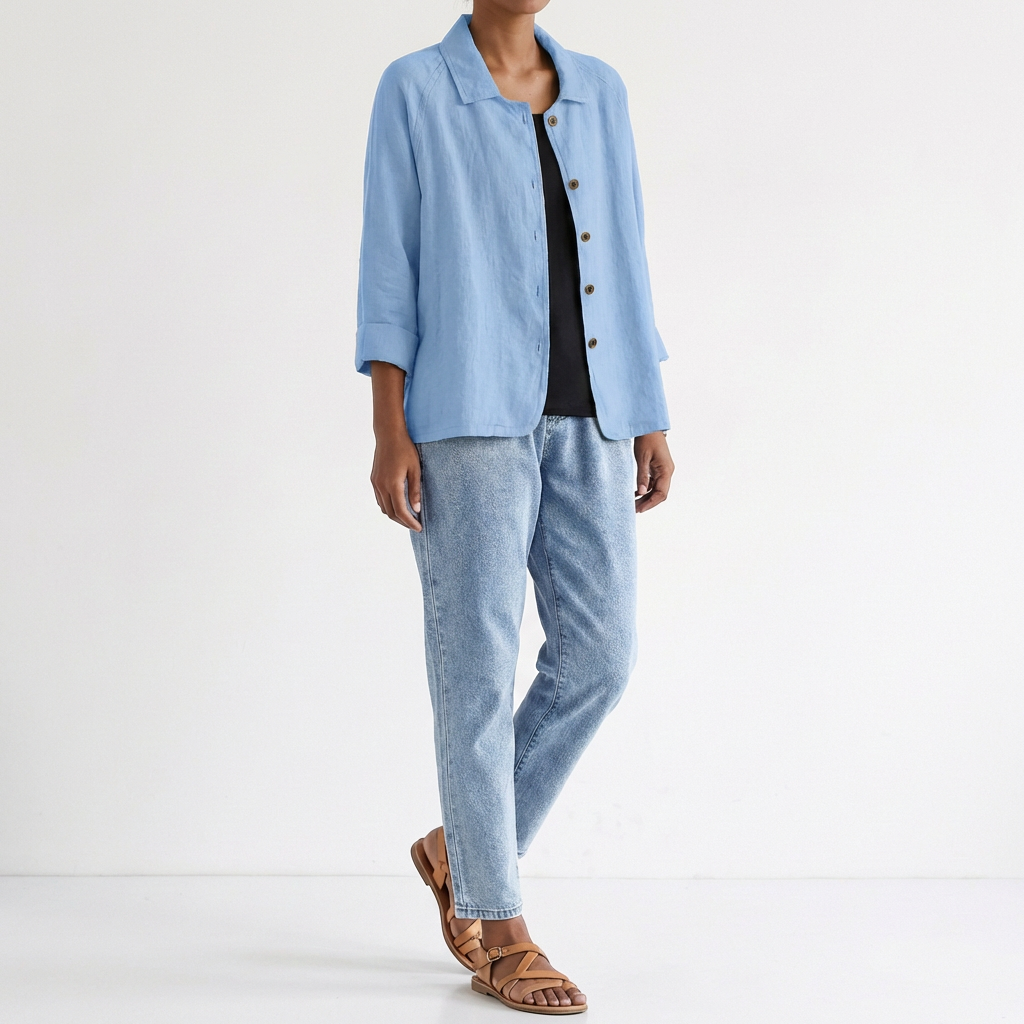 Laia | Sobrecamisa Holgada con Botones Mujer Casual