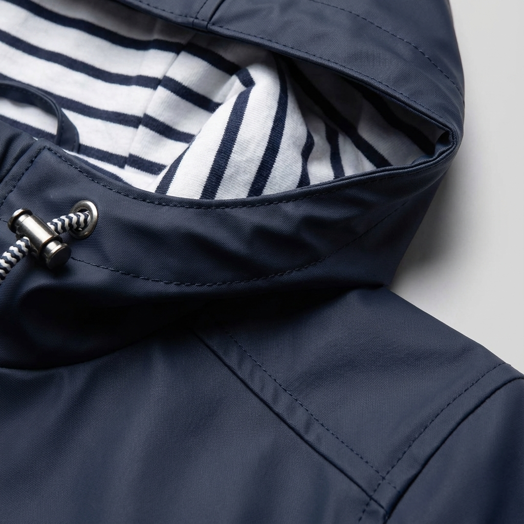 Leah | Abrigo impermeable de mujer con capucha y largo medio