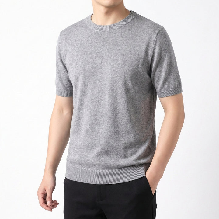 Leandro | Uomo Maglietta a Maglia Manica Corta Base
