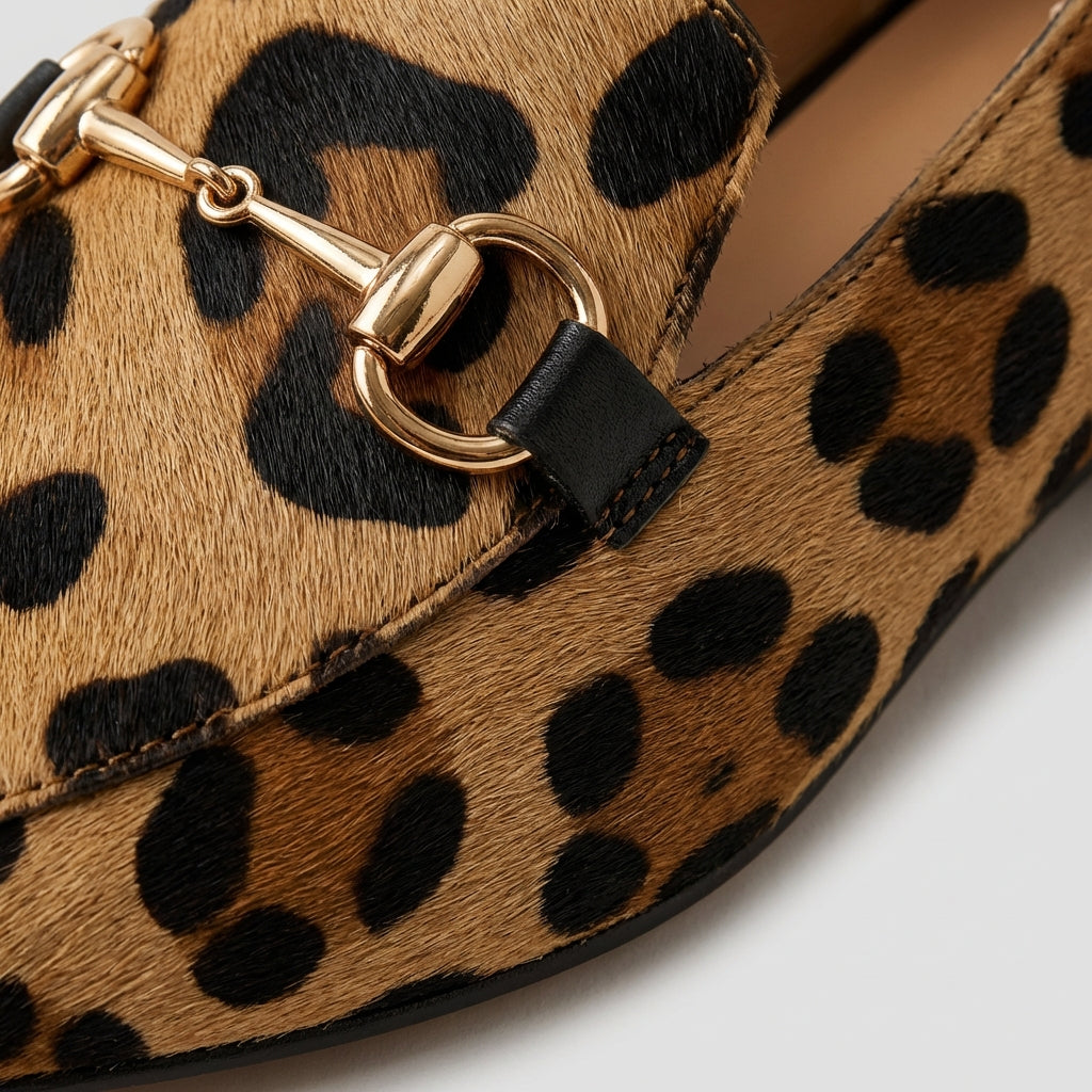Leona | Mules Leopardo con Catena Donna Chic