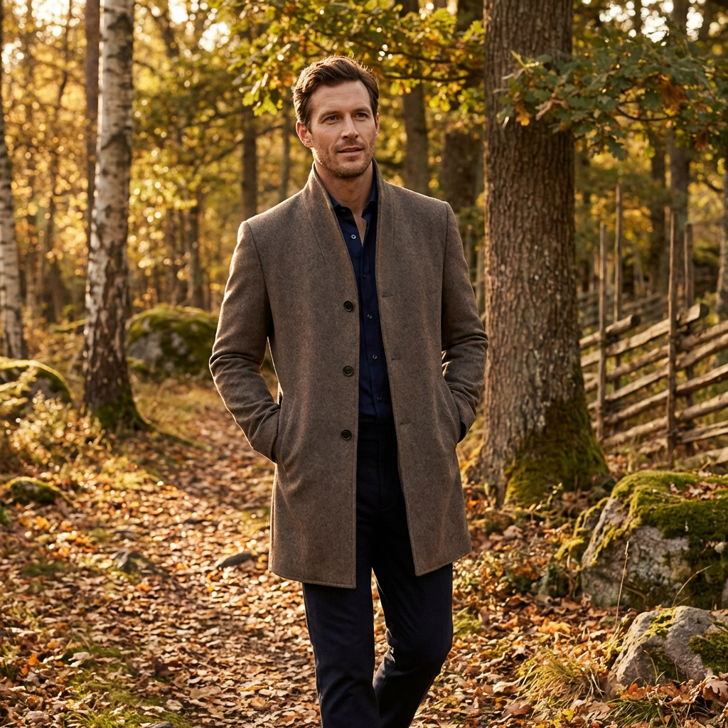 Lewis | Abrigo de cuello alto para hombre