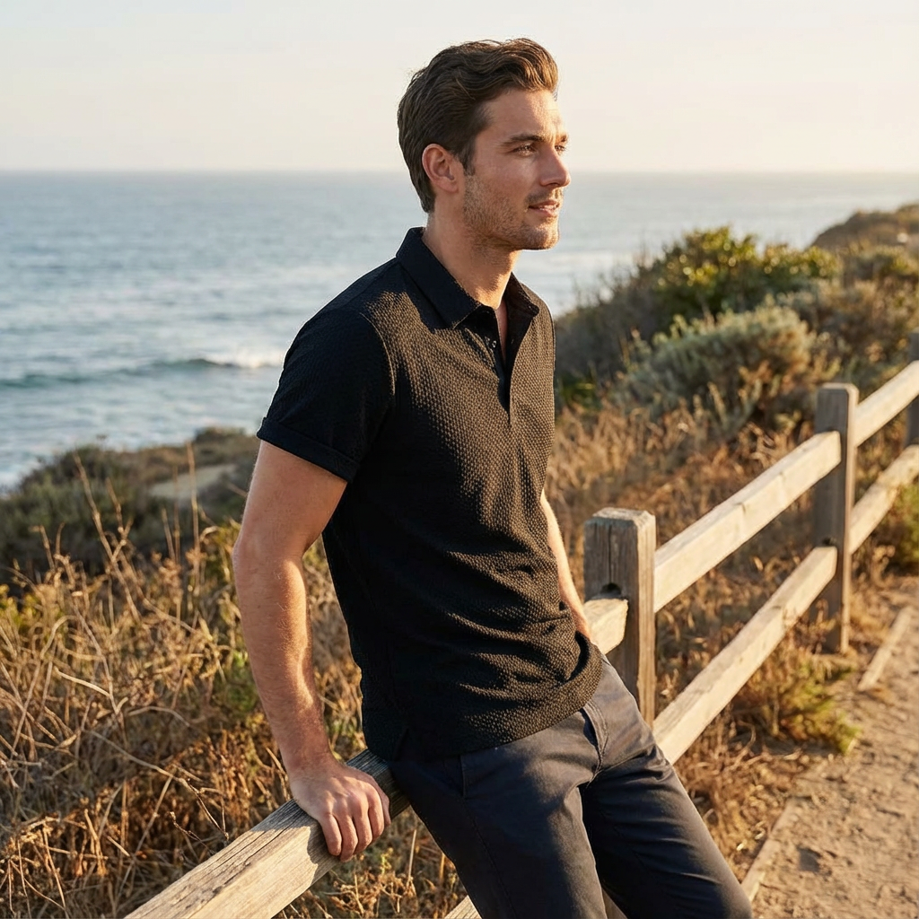 Lionel | Camisa de Hombre Texturizada con Botones