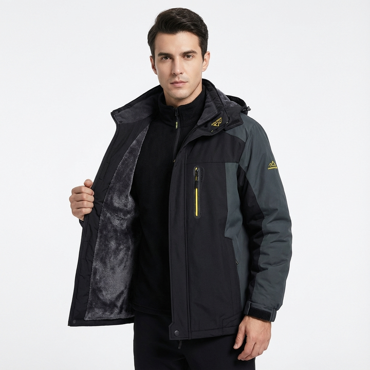 Logan | Giacca con Cappuccio e Blocchi di Colore da Uomo