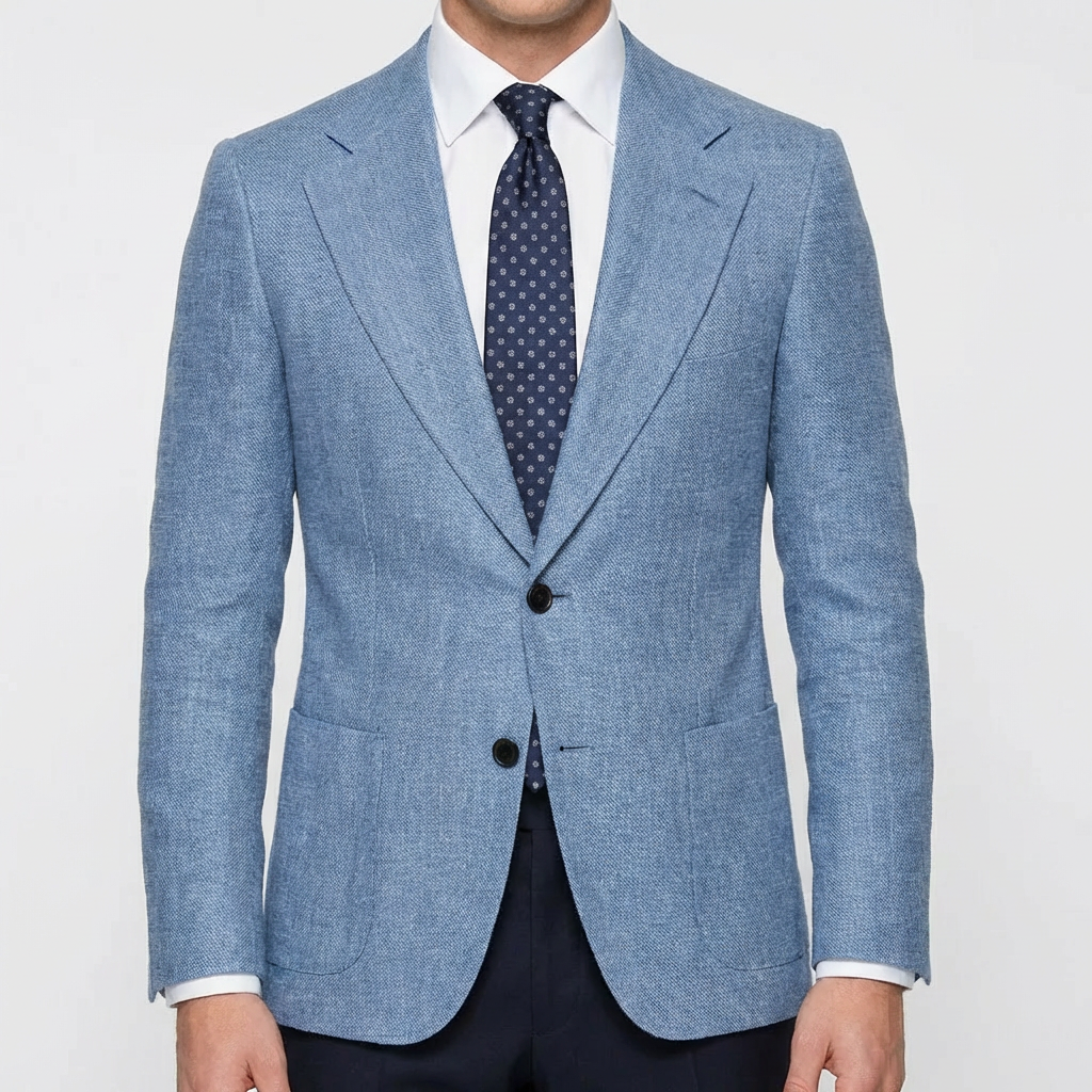 Lucas | Giacca Uomo Con Rever A Punta E Taschino Con Fazzoletto | Elegante Informale