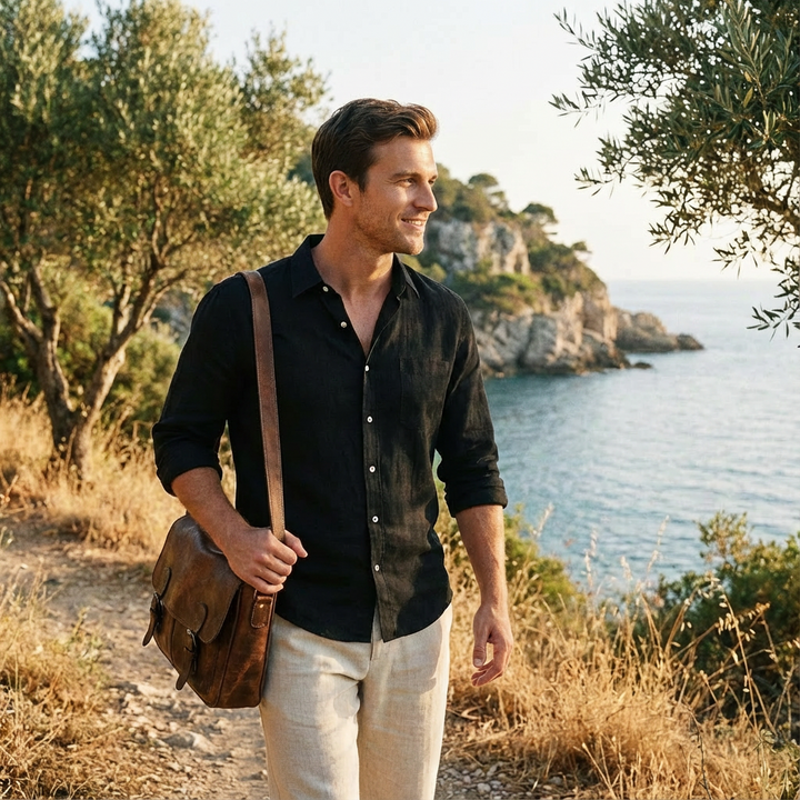 Lucas | Camisa Hombre Con Cuello Clásico Y Manga Larga | Casual