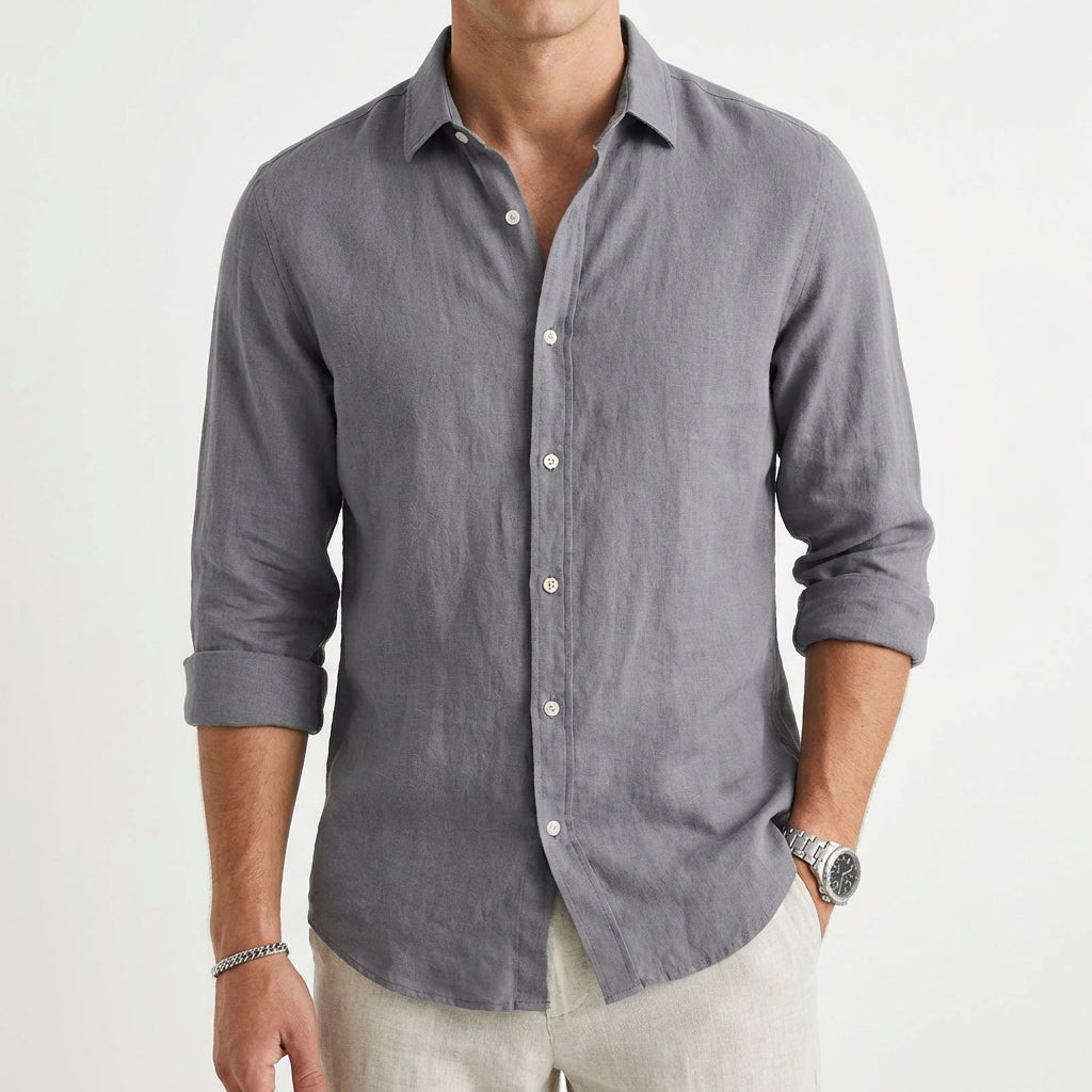 Lucas | Camisa Hombre Con Cuello Clásico Y Manga Larga | Casual